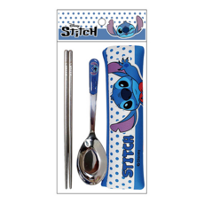 StitcH 史迪奇 潛水布不鏽鋼餐具組, 湯匙 + 筷子 + 收納包, 1組
