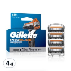 Gillette 吉列 正品 ProGlide 無感手動刮鬍刀片, 4入, 4個
