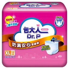 Dr.P 包大人 防漏安心復健褲 蜂巢網孔 瞬吸防漏 整件透氣, XL, 12片, 1包