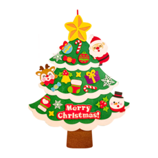 半島良品 DIY毛氈裝飾聖誕樹, 雪白樹, 1組