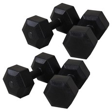 이고진 블랙육각 덤벨 아령, 3kg, 4개