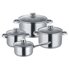 Berndes 寶迪 Neuroma 電磁爐專用鍋具4件組 4入, 銀色, 1套, 燉鍋 + 雙耳鍋 20cm + 16cm + 單柄鍋