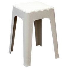 일상도구 사각 쿠션 스툴, 화이트, 1개