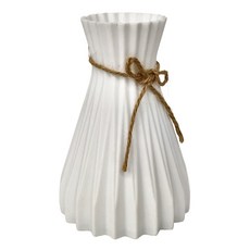 田園風家用耐摔綁帶摺紙花瓶, 白色