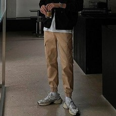 조군샵 남성용 올라운드 데일리 스판 카고 조거 팬츠 P6637