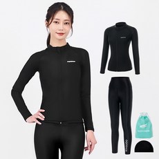 아쿠아티카 여성용 래쉬가드 집업 AQAWJP23006 + 워터 레깅스 AQAWLE23001 세트