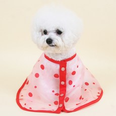 DASOM 老年犬圓點洗臉圍巾 L, 紅色的, 1個