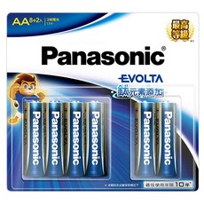 Panasonic 台灣公司貨 Evolta 鈦元素鹼性3號AA電池, 10顆, 1組