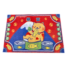 TINYPET 小芥 貓砂墊, PVC材質 防水 底部防滑設計, 62 x 42 x 0.5cm, 一夜暴富, 1個