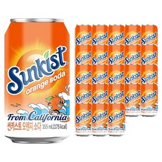 광동제약 썬키스트 오렌지 탄산 소다, 355ml, 24개