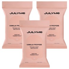줄라이미 퍼퓸 파우더 시트 바닐라프로포즈 20매입, 161g, 3개
