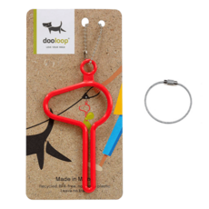 두루프 올네이쳐 풉키링 배변봉투 홀더 + 코팅 와이어링 세트, 랍스터레드(풉키링), 실버(와이어링), 1세트