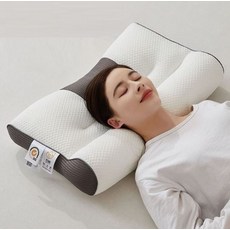 Hensen 4D高密度記憶棉頸椎枕, 灰色, 1個