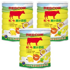 RED COW 紅牛 果汁奶粉 紐西蘭純淨乳源 無添加奶精、色素、人工甜味劑, 1kg, 3罐