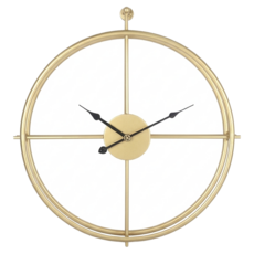 WA. WALL ART 簡約設計時鐘 51.5 x 9 x 50.5cm, 璀璨黑針