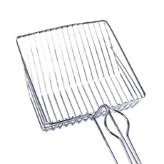 上手家居 金屬貓砂鏟, 篩選貓砂, 0.5cm間距, 31 x 14 x 8cm, 銀色, 1個