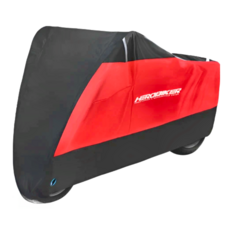 HEROBIKER 升級加厚機車罩 反光防塵 防水防風防紫外線 附帶防盜環 雙線結實縫邊, XL 230 x 125cm, 黑红