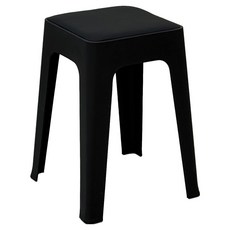일상도구 사각 쿠션 스툴, 블랙, 1개