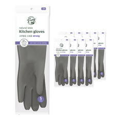 프로그 라텍스 스트롱 고무장갑 양손세트 소, 10세트, 그레이, 소(S)