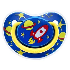 pigeon 貝親 繽紛系列 安撫奶嘴, L(6~18個月), 太空火箭, 1個