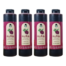 TAIWAN SWEET FARM 台灣好田 日日果飲 葡萄綜合口味 45%果汁含量 紅葡萄+蔓越莓+香檬, 880ml, 4瓶