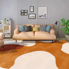 北歐風幾何地毯 抽象棋盤格 可機洗