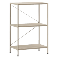 HOLA 和樂家居 伊登鐵製烤漆三層架 W60 30kg, 杏色, 3層