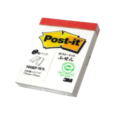 3M Post-it 利貼 再生材質紙標籤 500W-RP, 2入, 1組