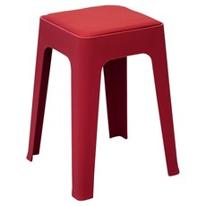 일상도구 사각 쿠션 스툴, 레드, 1개