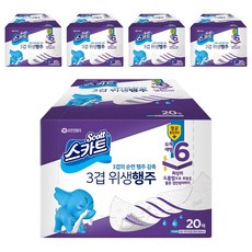 스카트 3겹 위생행주, 20매, 5개