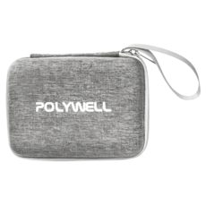 POLYWELL 寶利威爾 3C配件硬殼收納包 中號, PW15-T65-0726, 灰色, 1個