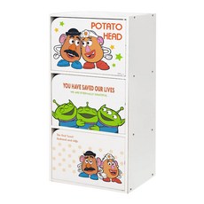 收納王妃 迪士尼玩具總動員三層木門櫃, 蛋頭夫妻