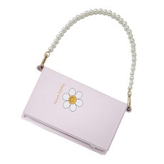 펀앤펀 데이지 동지갑 + 진주스트랩, 핑크