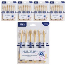小麥購物 高品質軟毛牙刷 K004, 5套, 6個裝