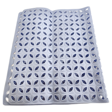 WE CHAMP TPE幸運草衛浴防滑墊, 70 x 40cm, 煙波藍, 1個