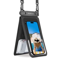 SEMEUR Dual Pocket 2in1 優質智慧型手機 IPX8 防水袋, 黑色, 1個