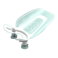 Vanibaby 升級版洗屁屁神器, 加寬款, 矽膠吸盤穩吸防滑, 多檔可調, 柔軟舒適靠背, 170o傾斜人體工學設計, 藍綠色, 1個