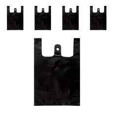 黑色手提超市塑膠袋, 3L, 2000個