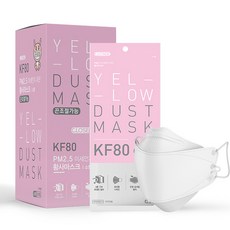 클로저 끈조절 황사마스크 KF80 소형, 20매입, 1개, 화이트