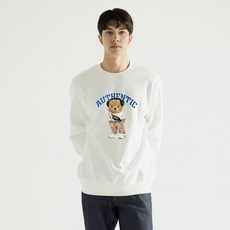 옥스타 남녀공용 어센틱 곰돌이 특양면 맨투맨