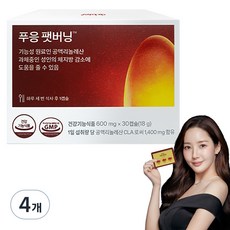 푸응 팻버닝 체지방감소 다이어트 보조제, 30정, 4개