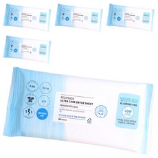 recipebox 韓兔 Ultra Care 無香織物柔軟烘衣紙 正裝, 5個, 40枚入