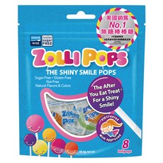 ZOLLI POPS 木糖醇無糖棒棒糖 綜合水果口味, 58.4g, 1袋
