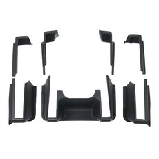 Model Y 座椅護角 全包魔鬼氈款 7件套, 黑色, 1組