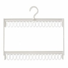 FaSoLa 多用途襪子收納掛鉤架 雙層, 白色, 2組