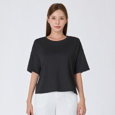 Elsso 女款圓領後開衩細節短袖T恤