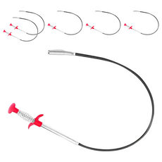 排水孔疏通夾6支入, 60cm - 輕鬆清潔毛髮雜物，保持排水暢通, C050, 6支