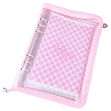 머스트딜 A5 6공 지퍼형 포카바인더 + 양면속지 포토카드 포함 30매, 핑크핑크, 1세트