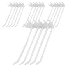 高級雙層掛鉤 L, 白色, 20個