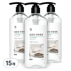 살림백서 딥클린 주방세제 그린허브향, 750ml, 15개